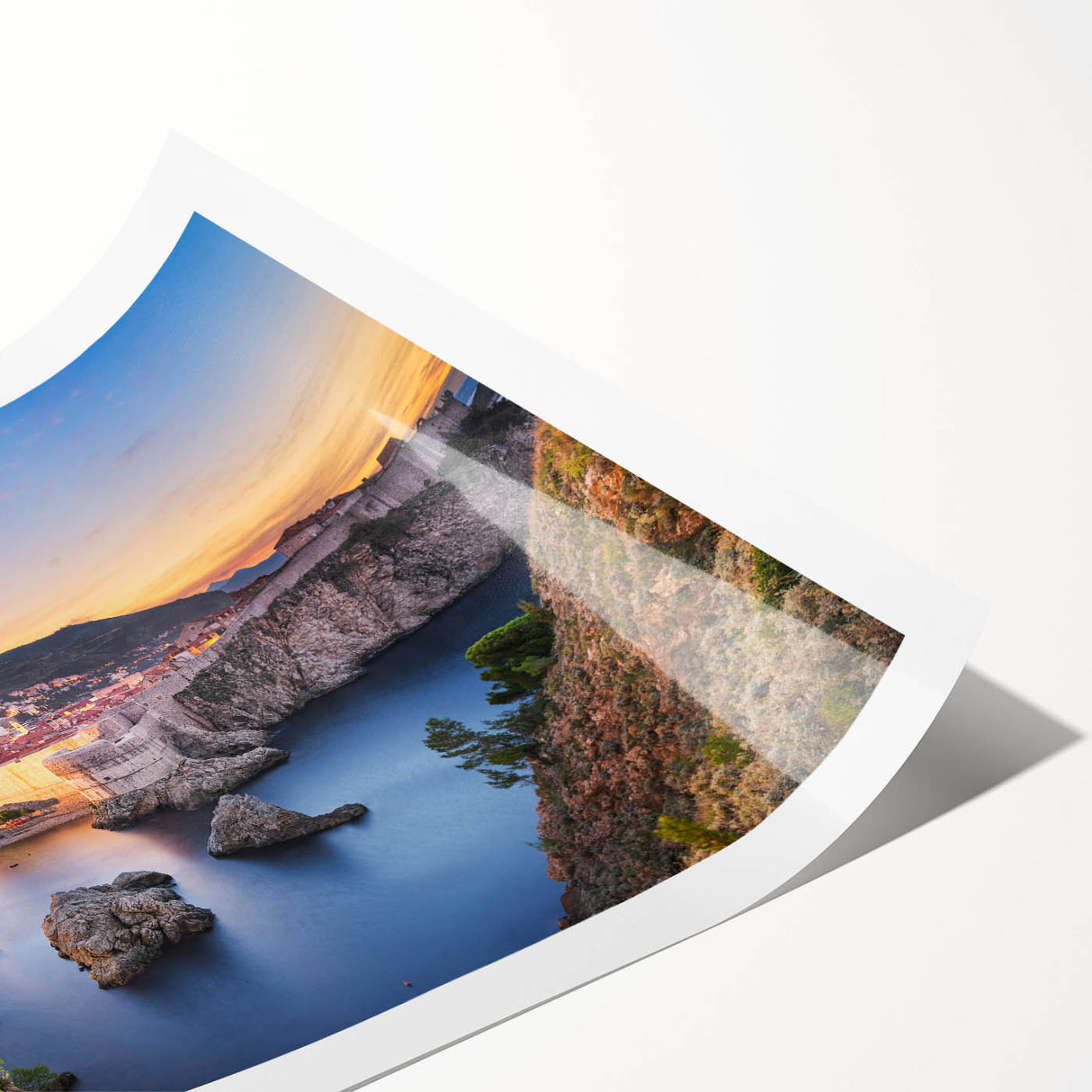 Extra large wall art featuring line art flowers in muted tones on rolled print, suitable for large living room decor.