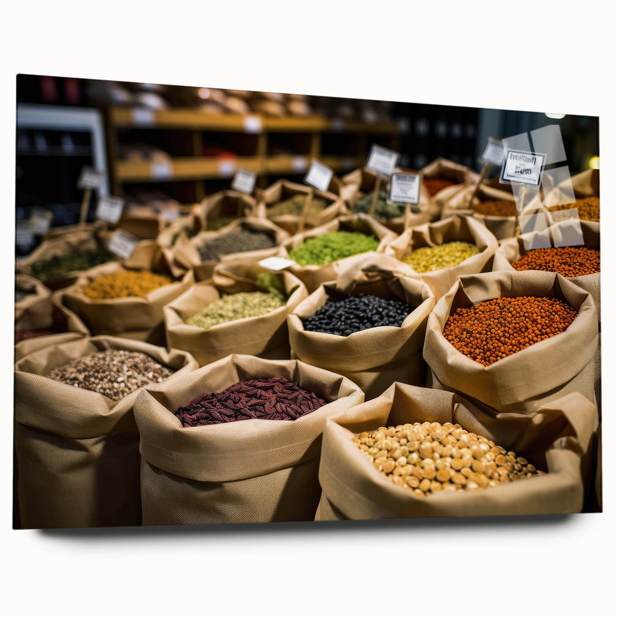 Acrylic print of Jerusalem skyline in muted earth tones, ideal for bedroom or dining room art.