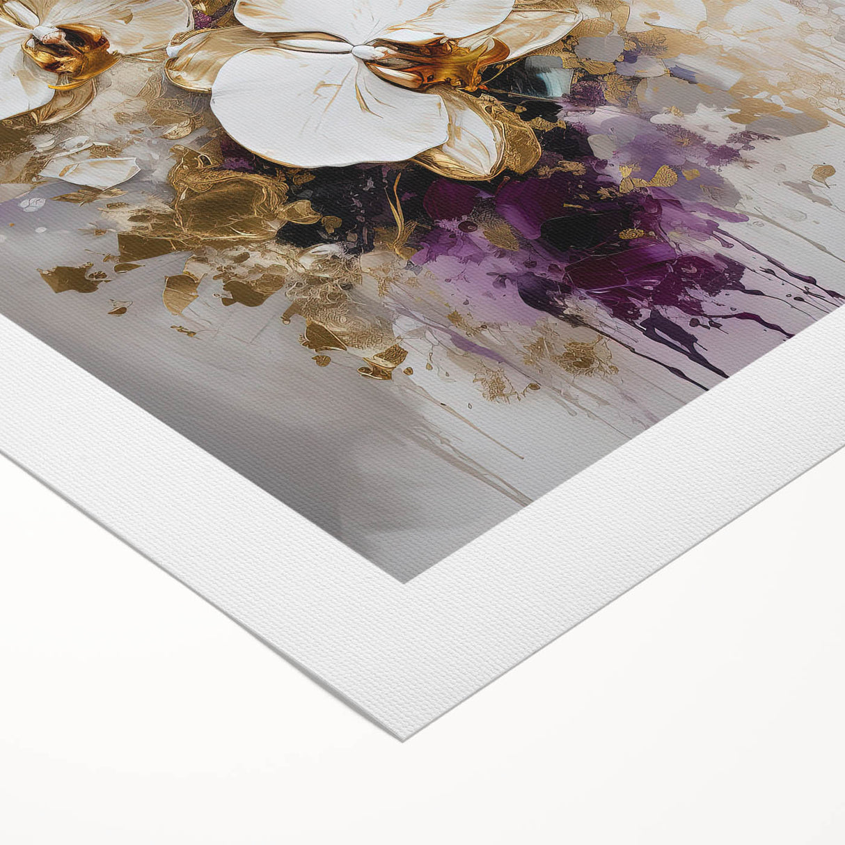 Abstract floral design on rolled canvas showcasing vibrant colors and intricate patterns, ideal for home decor or art enthusiasts, packaged securely in a protective tube.