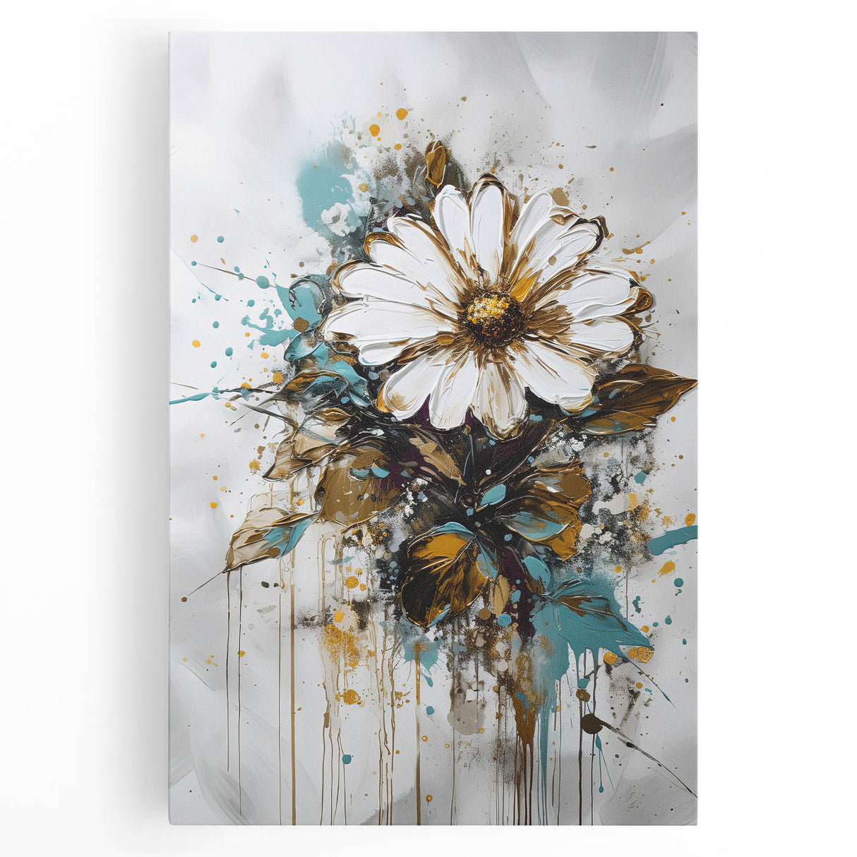 Abstract floral canvas print showcasing vibrant colors, intricate patterns, and a modern design, perfect for home decor or art enthusiasts, enhancing any interior space with elegance.