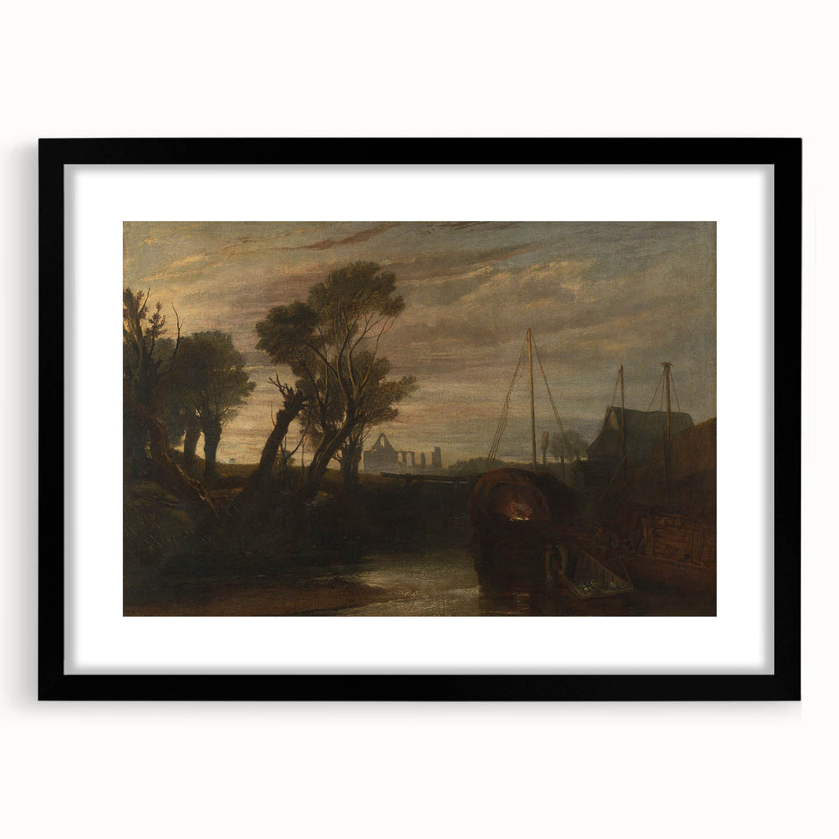 Historical Romanticism Canvas: Newark Abbey at Twilight