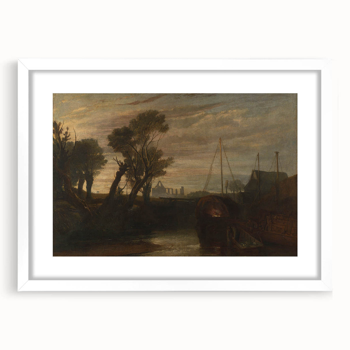 Historical Romanticism Canvas: Newark Abbey at Twilight