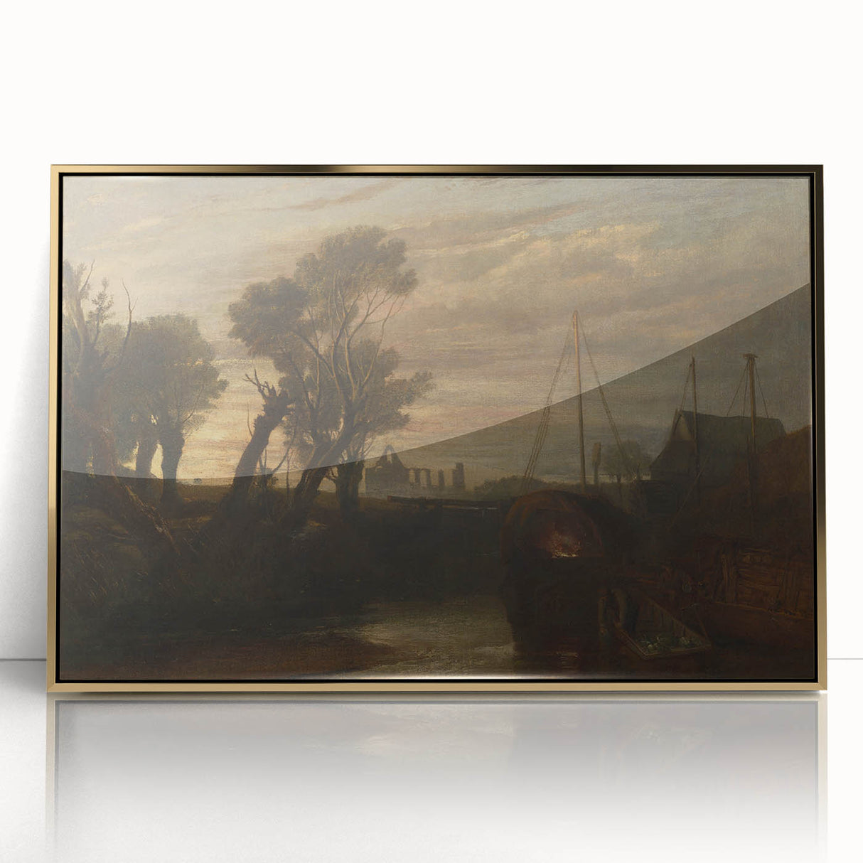 Historical Romanticism Canvas: Newark Abbey at Twilight