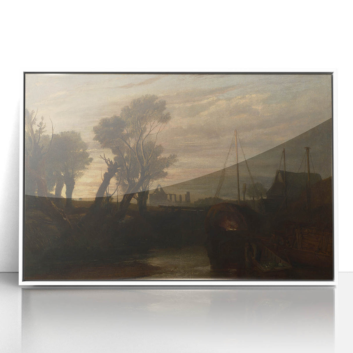 Historical Romanticism Canvas: Newark Abbey at Twilight