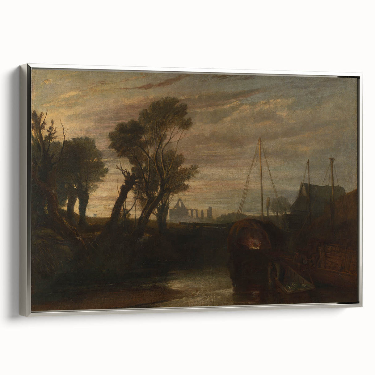 Historical Romanticism Canvas: Newark Abbey at Twilight