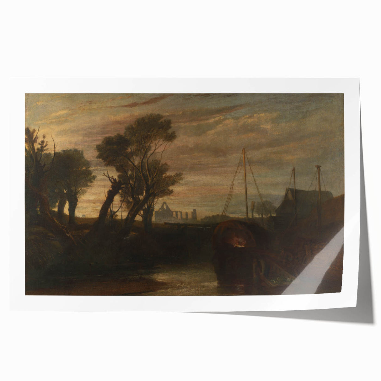 Historical Romanticism Canvas: Newark Abbey at Twilight