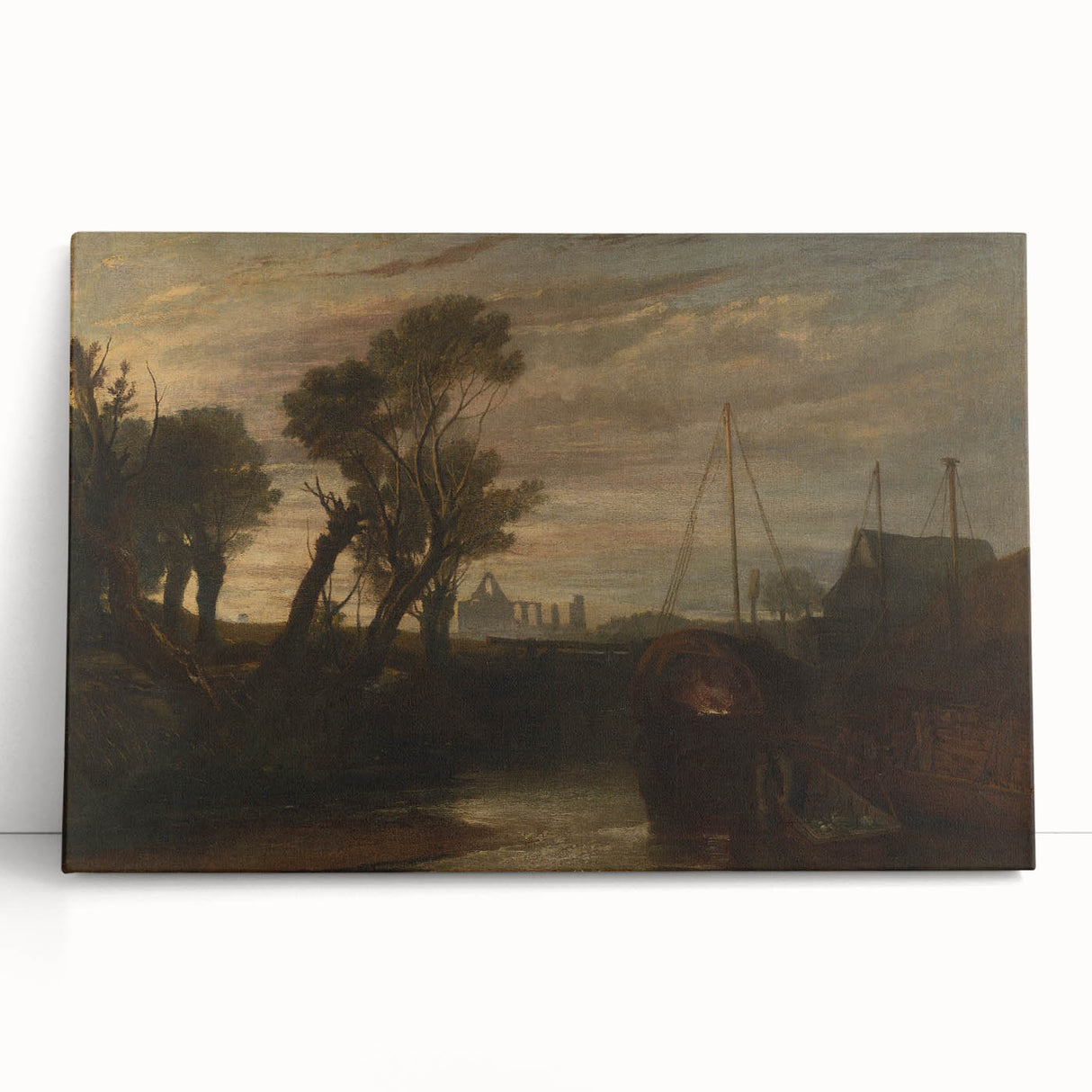 Historical Romanticism Canvas: Newark Abbey at Twilight