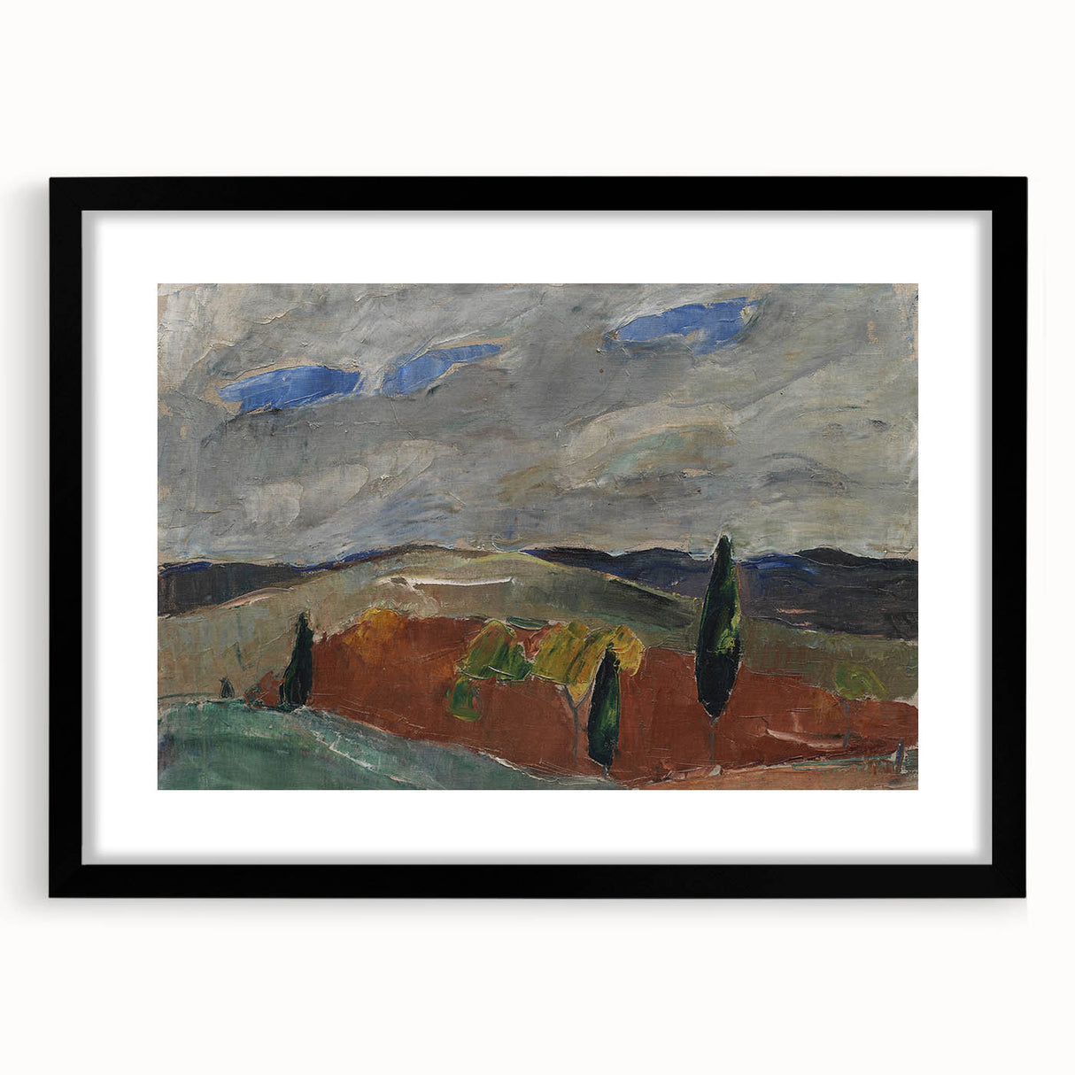 Classic Romantic Paintings: Cemetery Road in Toledo Landscape