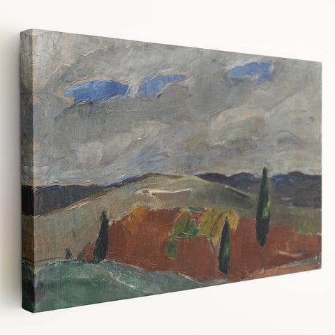 Classic Romantic Paintings: Cemetery Road in Toledo Landscape