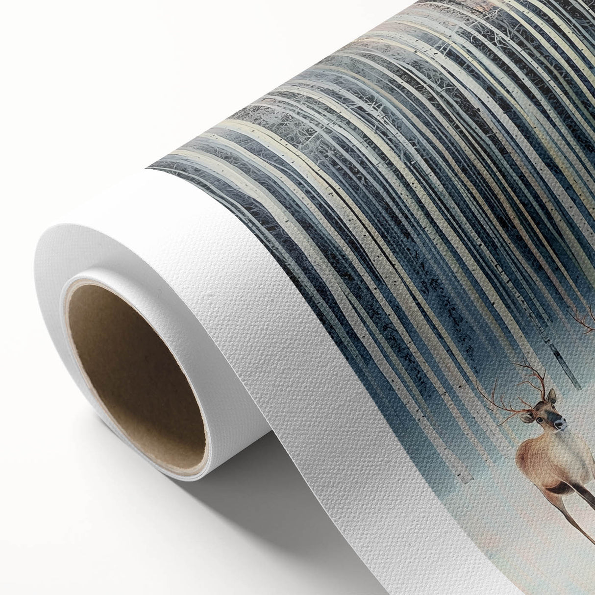 Abstract landscape artwork on rolled canvas, showcasing vibrant colors and fluid shapes. Perfect for modern home decor, enhancing any interior space with its artistic flair.