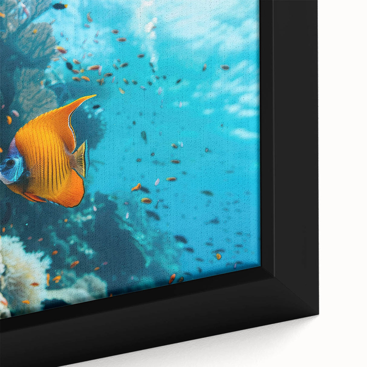 Extra large framed canvas featuring a textured, colorful African scenery, ideal for living room decor.