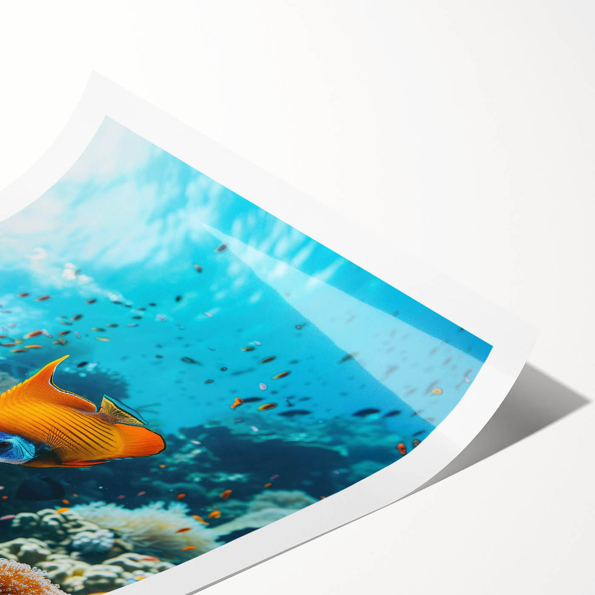 Extra large wall art featuring line art flowers in soft pastel shades on a rolled canvas.