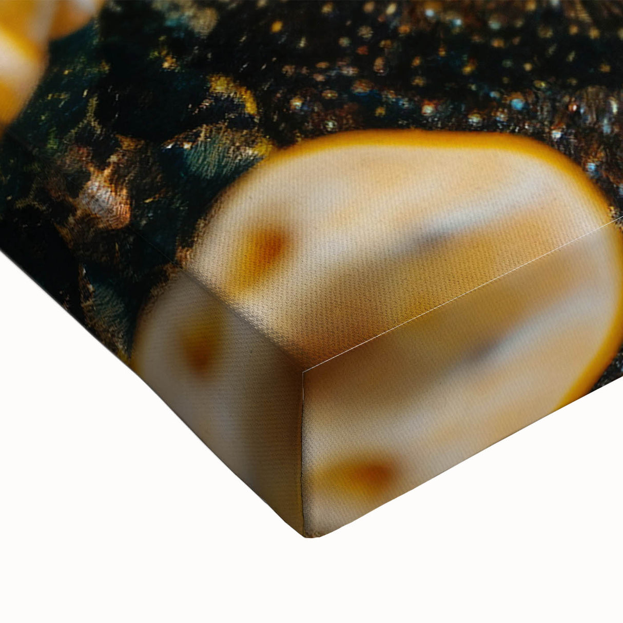 Large art featuring a black and white landscape of Mauritius on stretched canvas, suitable for bedroom wall decor.