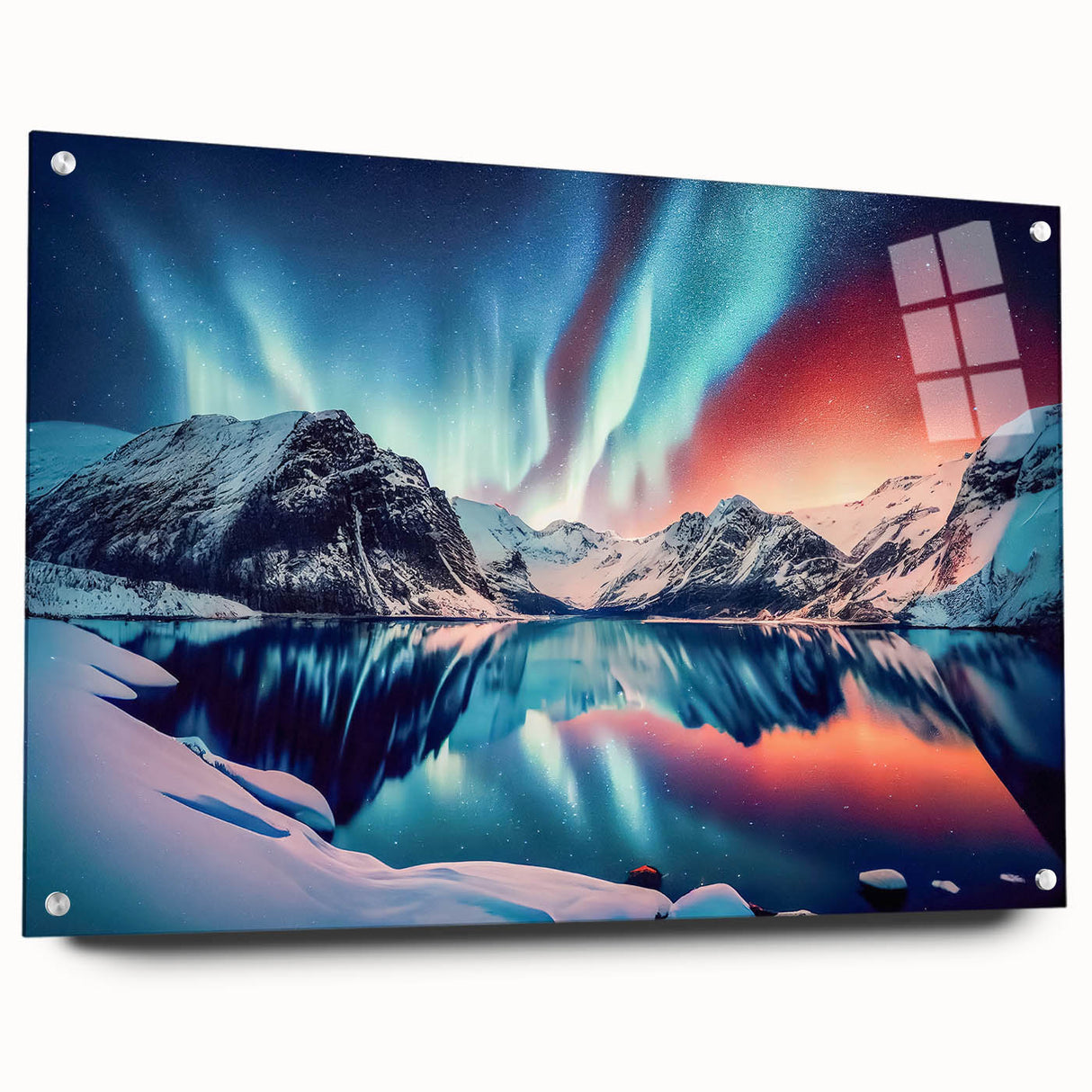 Acrylic print of a serene Yukon landscape in muted earth tones, ideal for bedroom or dining room decor.