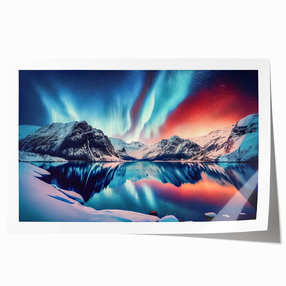 Rolled print of Yukon scenery featuring expansive green landscape under blue skies, ideal for art wall dining room.