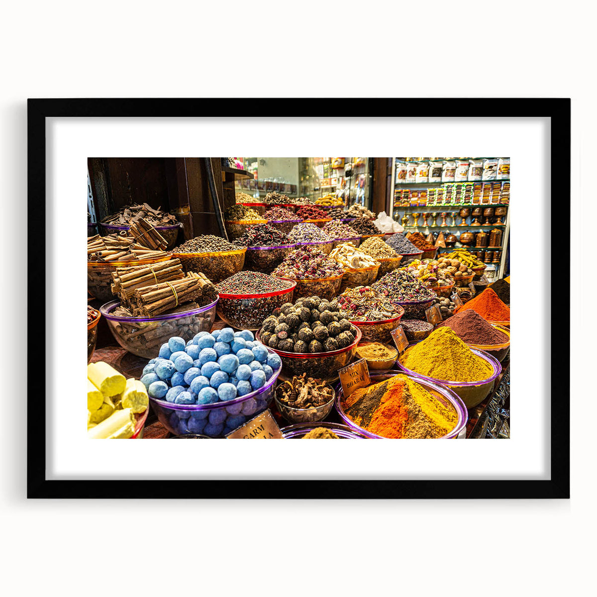 Abstract art print of Dubai skyline in vibrant colors on textured canvas, ideal for living room decor.