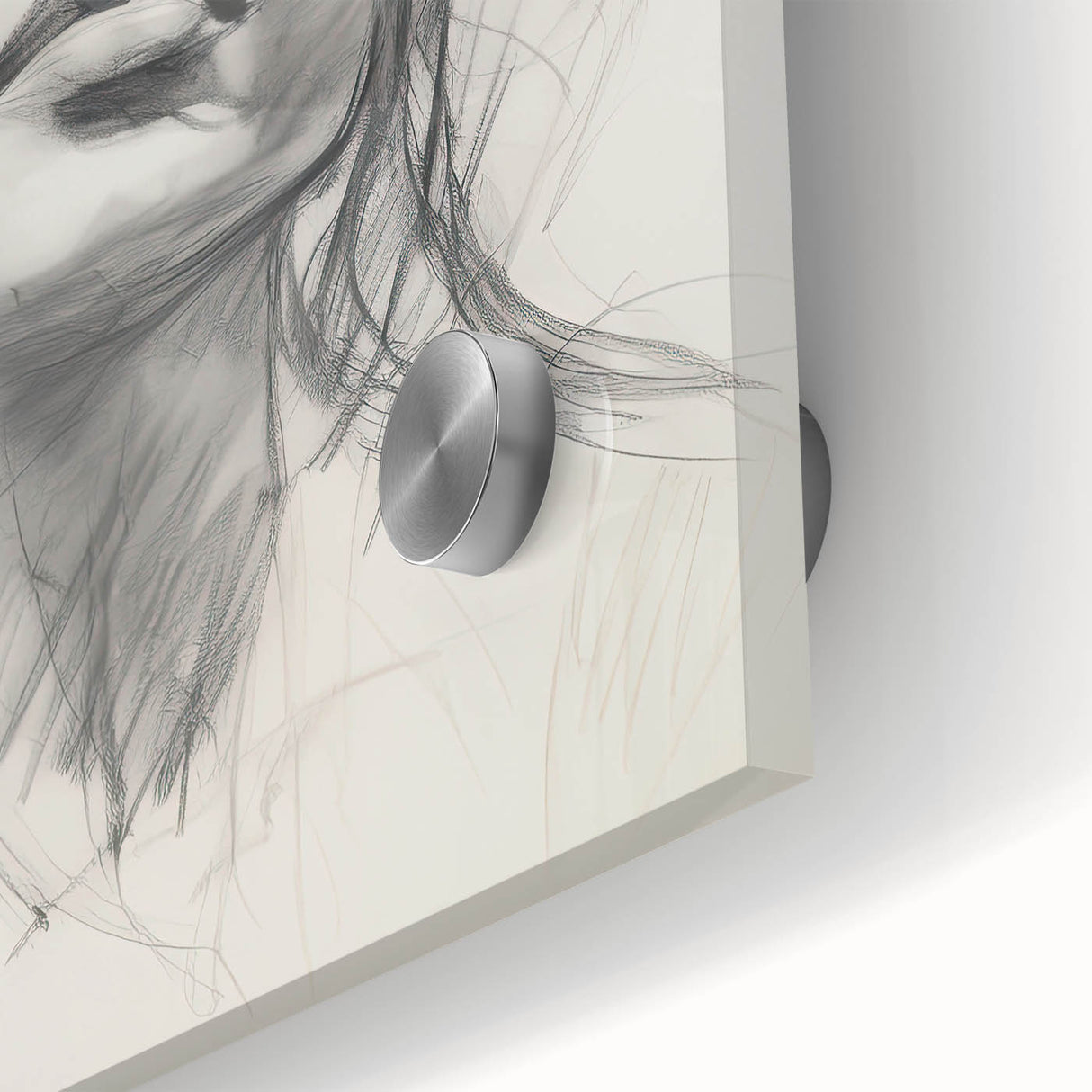 Close-up of abstract minimalist wall art in acrylic glass, showcasing soft pastel colors and smooth textures, perfect for modern home decor and artistic expression.