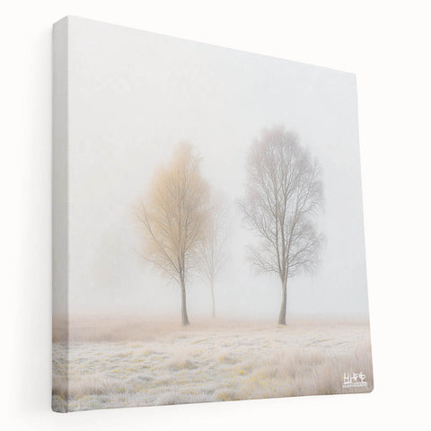 Abstract landscape stretched canvas art showcasing vibrant colors and dynamic shapes, perfect for modern home decor. Side view highlights its gallery wrap design and textured finish, ideal for adding a contemporary touch to any living space.