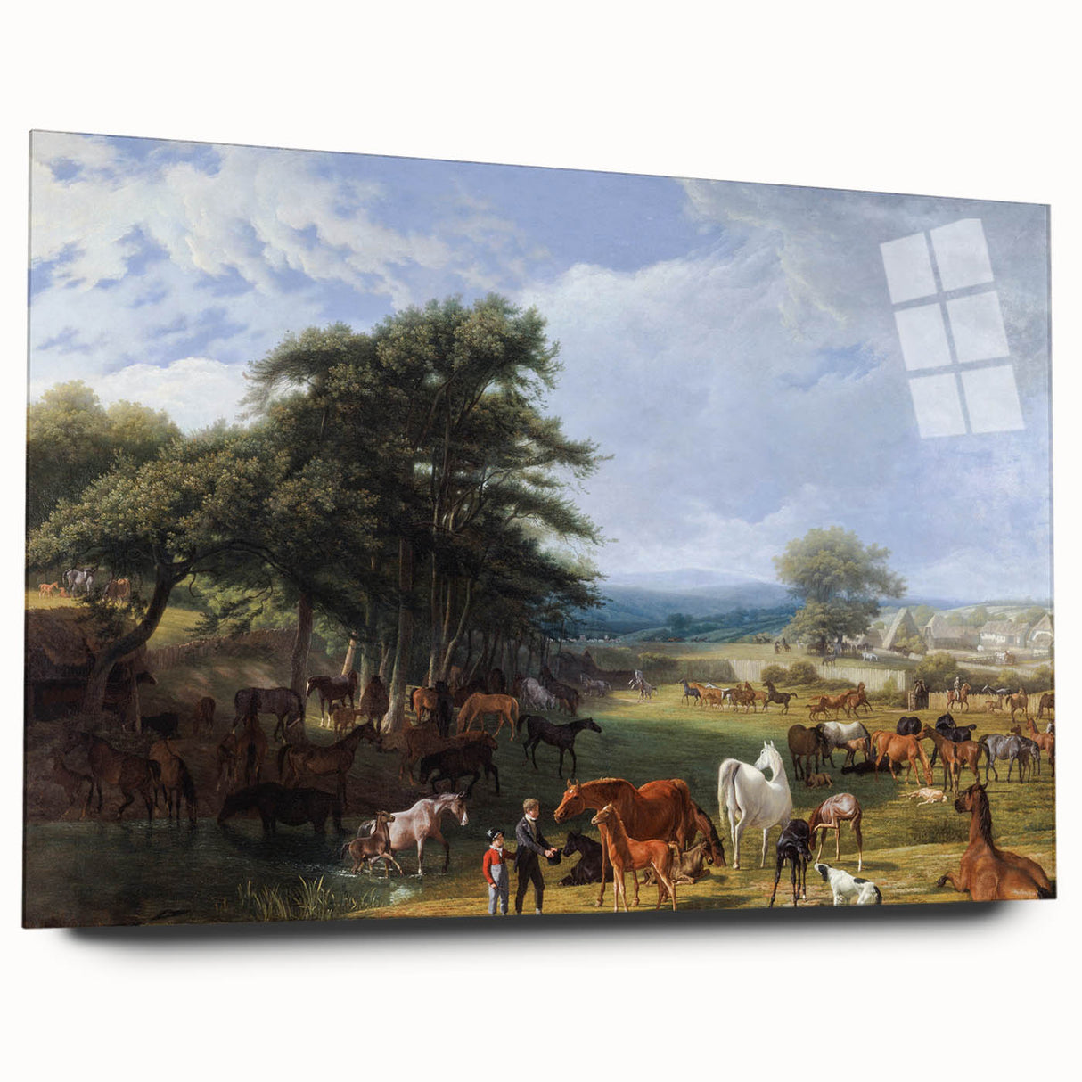 Famous Romantic Era Art: Lord Rivers' Stud Farm by Jacques–Laurent Agasse