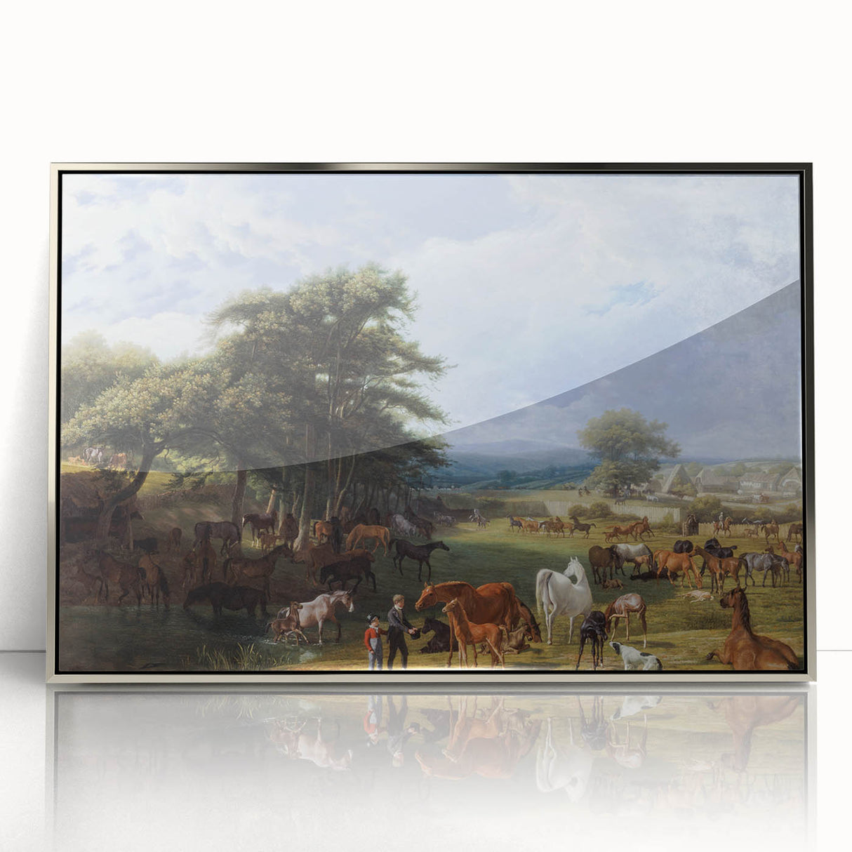 Famous Romantic Era Art: Lord Rivers' Stud Farm by Jacques–Laurent Agasse