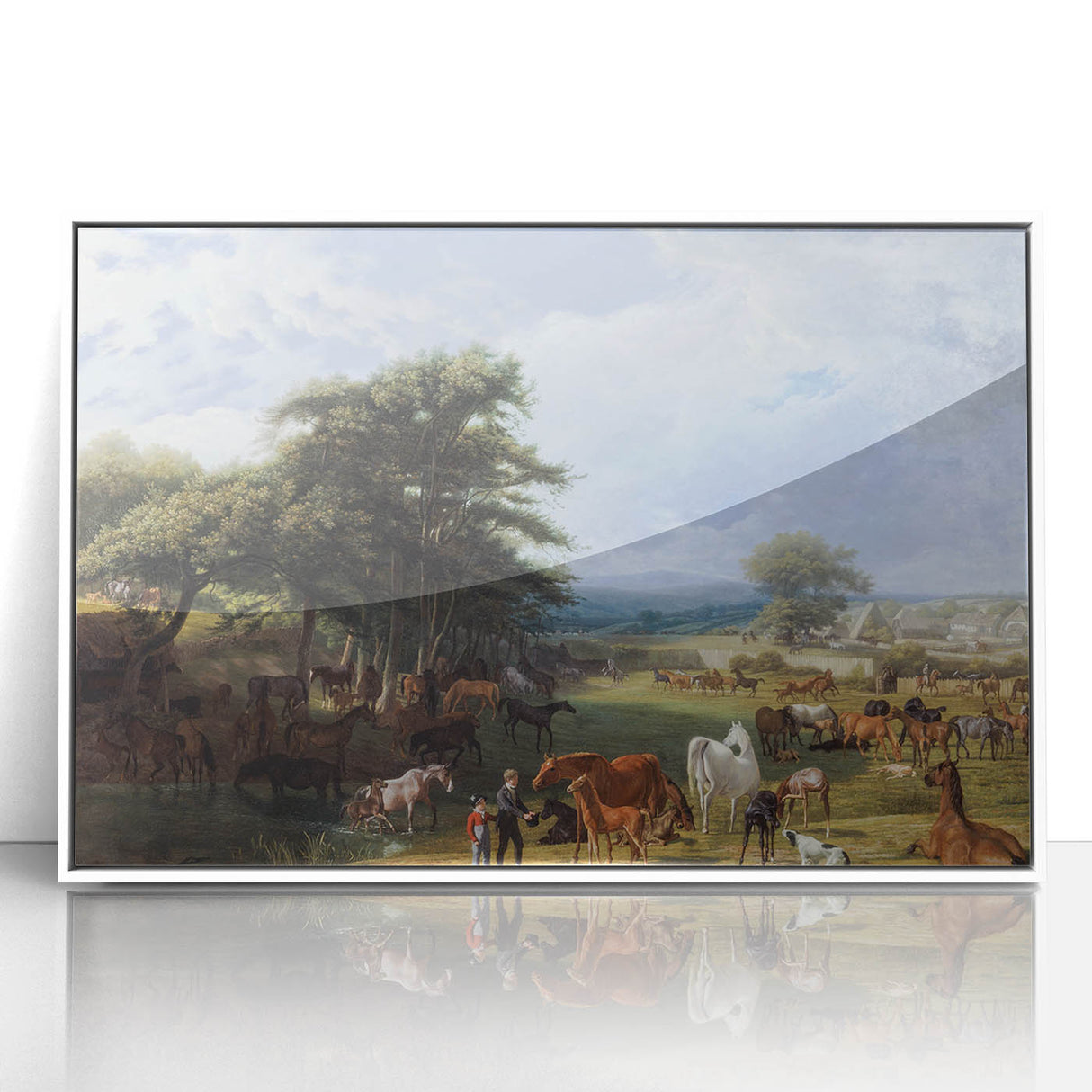 Famous Romantic Era Art: Lord Rivers' Stud Farm by Jacques–Laurent Agasse