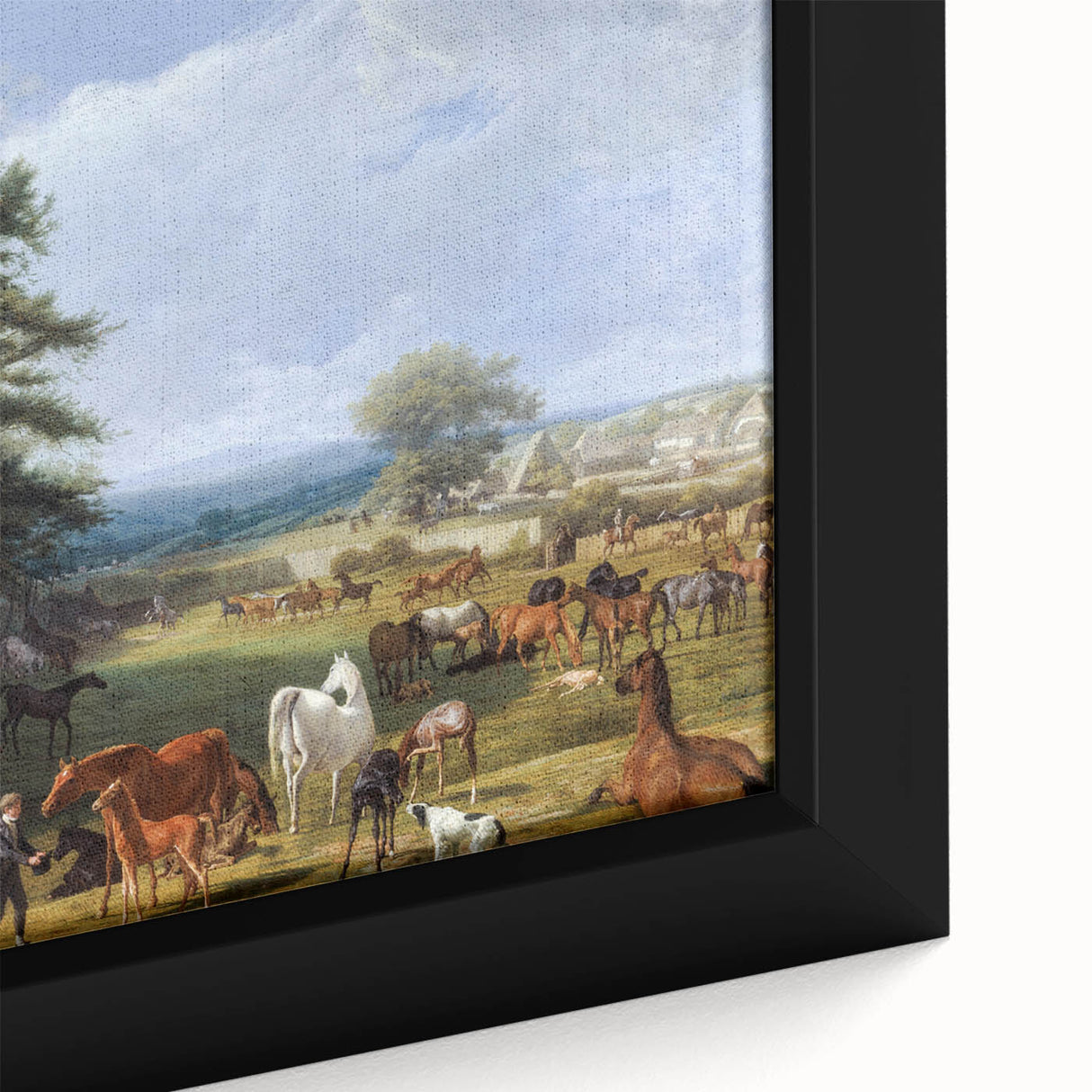 Famous Romantic Era Art: Lord Rivers' Stud Farm by Jacques–Laurent Agasse