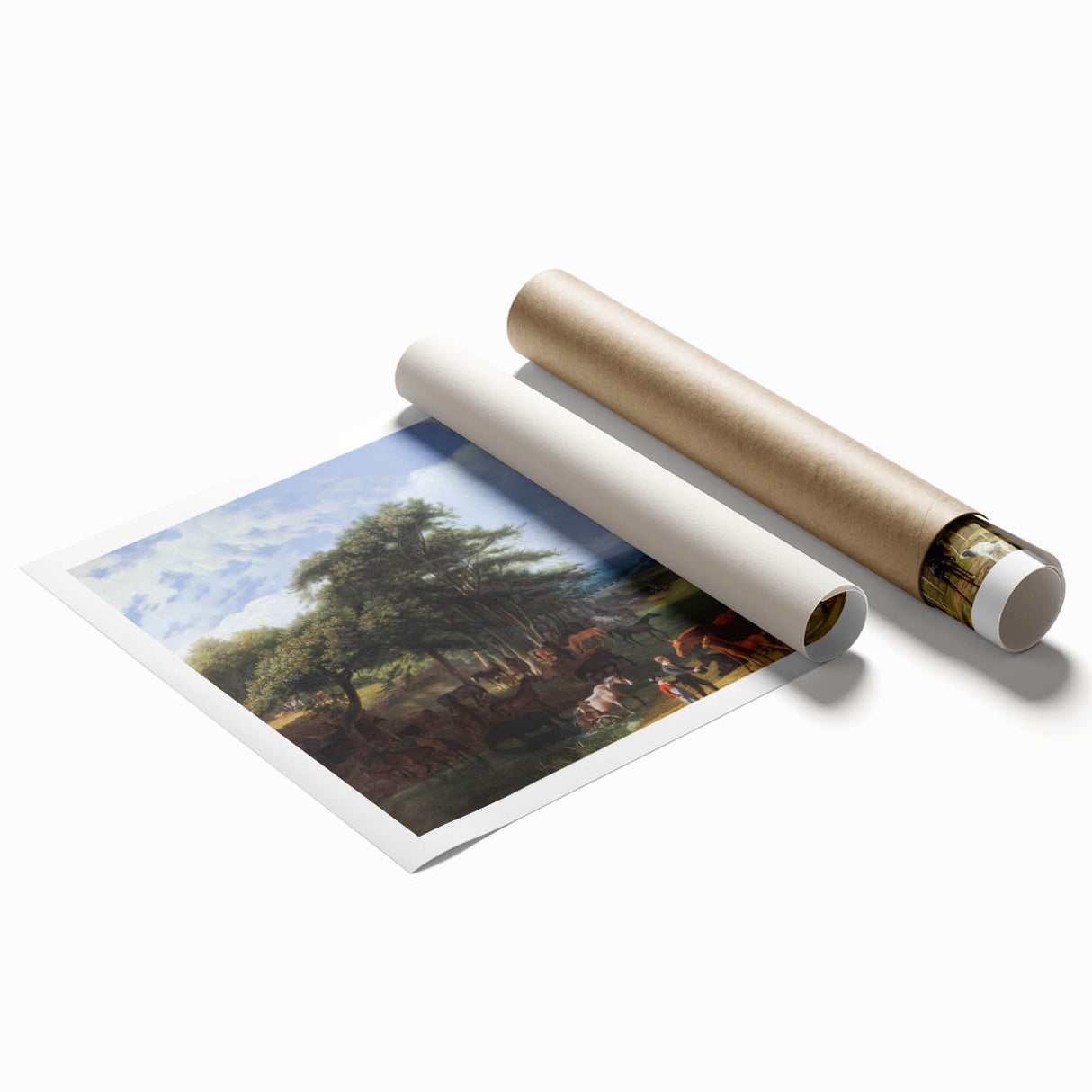 Famous Romantic Era Art: Lord Rivers' Stud Farm by Jacques–Laurent Agasse