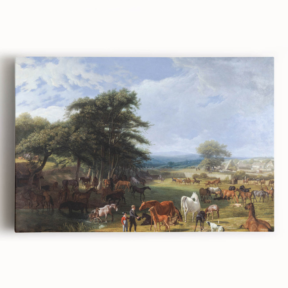 Famous Romantic Era Art: Lord Rivers' Stud Farm by Jacques–Laurent Agasse