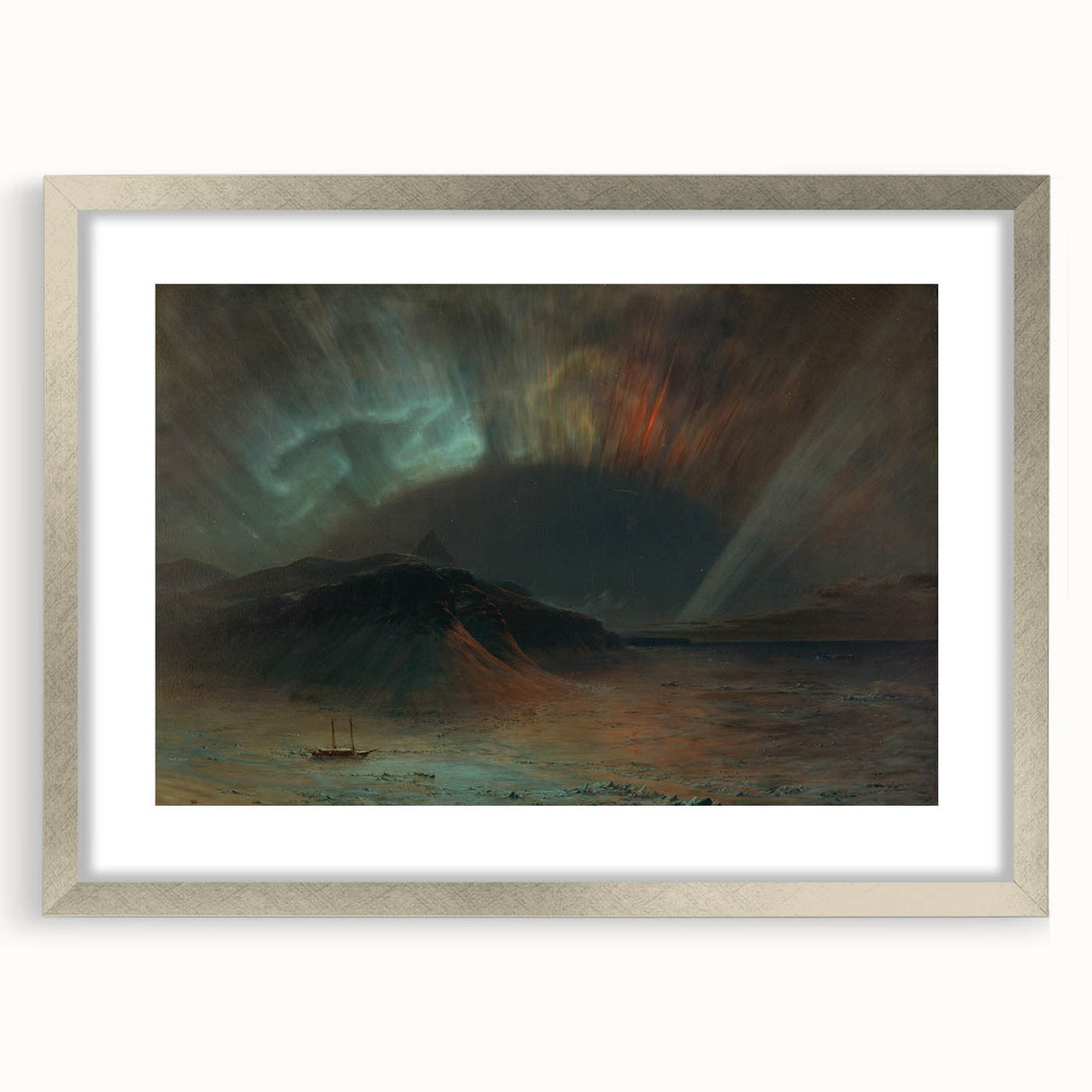 Famous Romantic Era Art: Aurora Borealis by Frederic Edwin Church