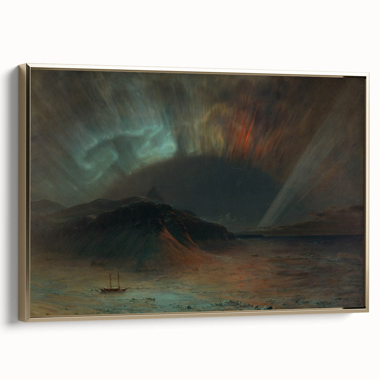 Famous Romantic Era Art: Aurora Borealis by Frederic Edwin Church