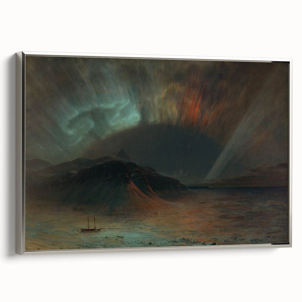 Famous Romantic Era Art: Aurora Borealis by Frederic Edwin Church