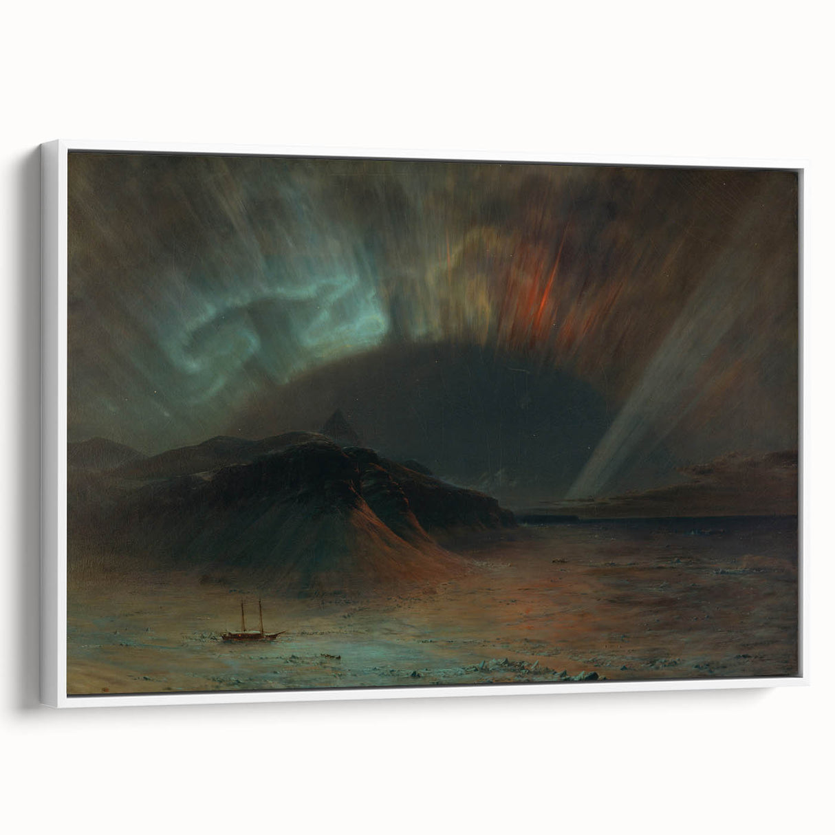 Famous Romantic Era Art: Aurora Borealis by Frederic Edwin Church