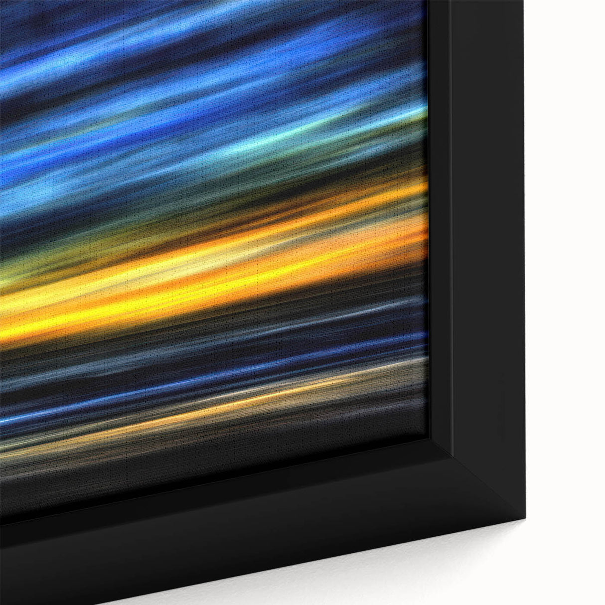Electric Sunset Wall Art – Abstract Blue and Yellow Motion Print