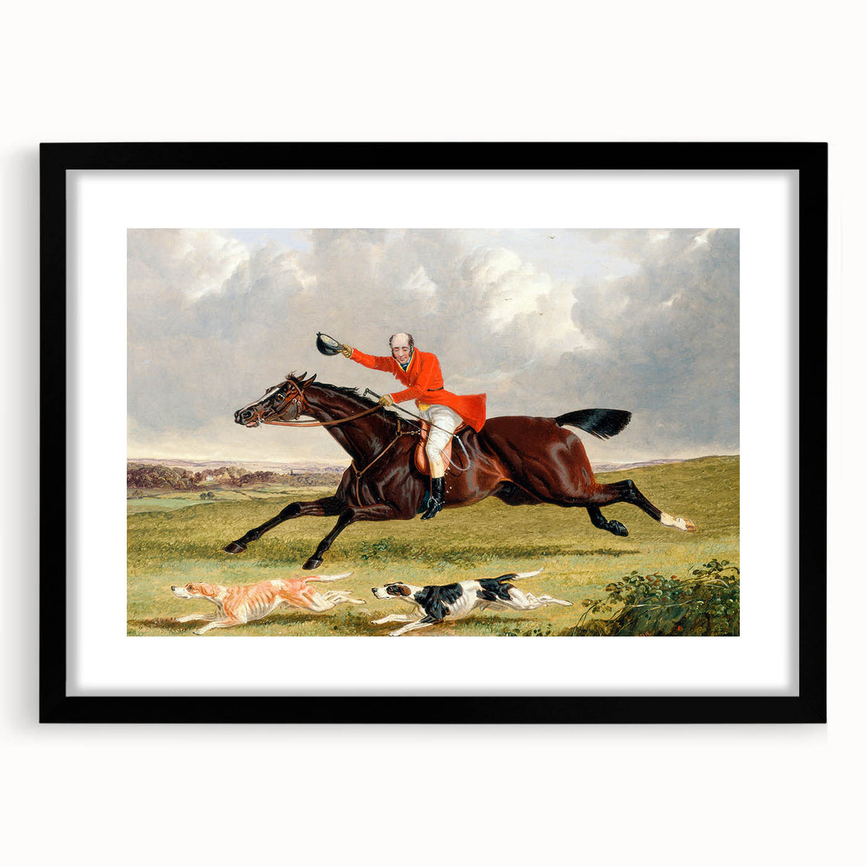 Romanticism Art: "Foxhunting: Encouraging Hounds" by J.F. Herring