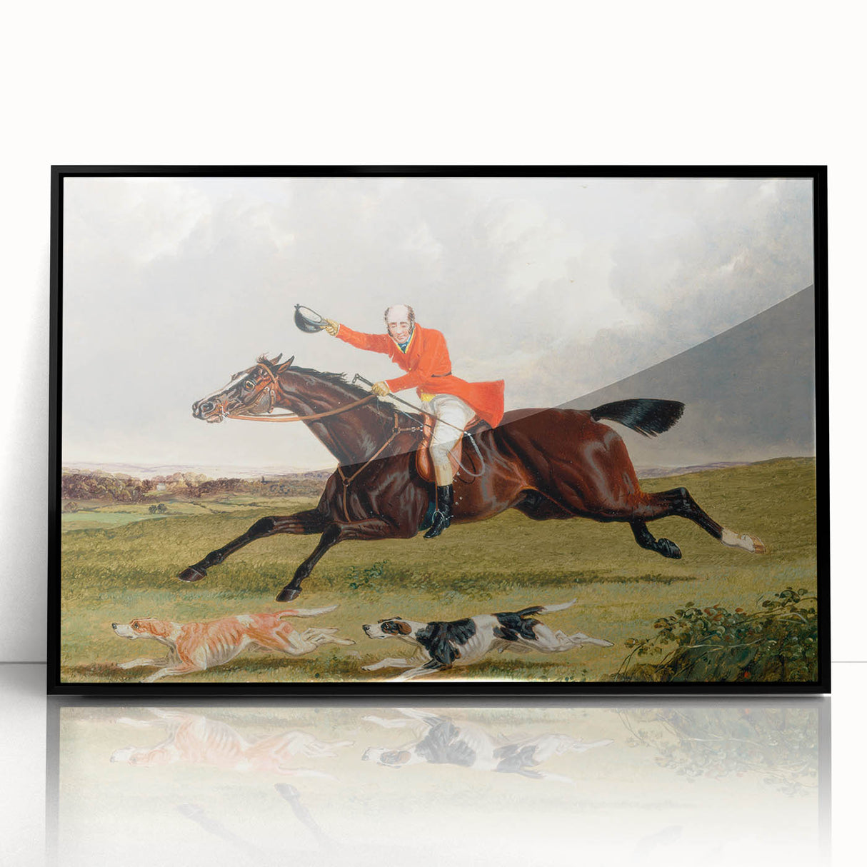 Romanticism Art: "Foxhunting: Encouraging Hounds" by J.F. Herring