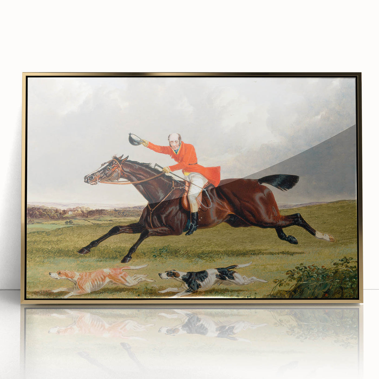 Romanticism Art: "Foxhunting: Encouraging Hounds" by J.F. Herring