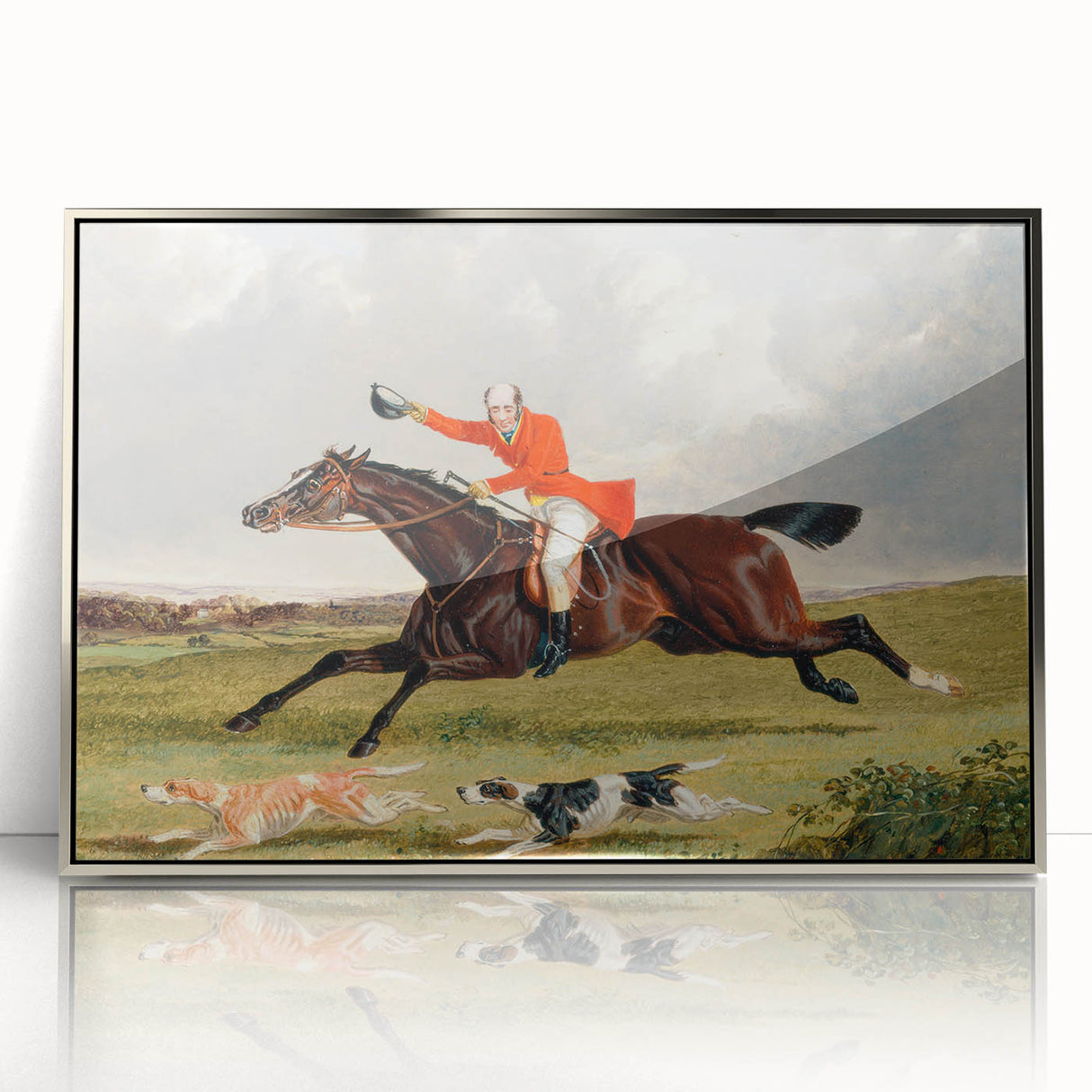 Romanticism Art: "Foxhunting: Encouraging Hounds" by J.F. Herring