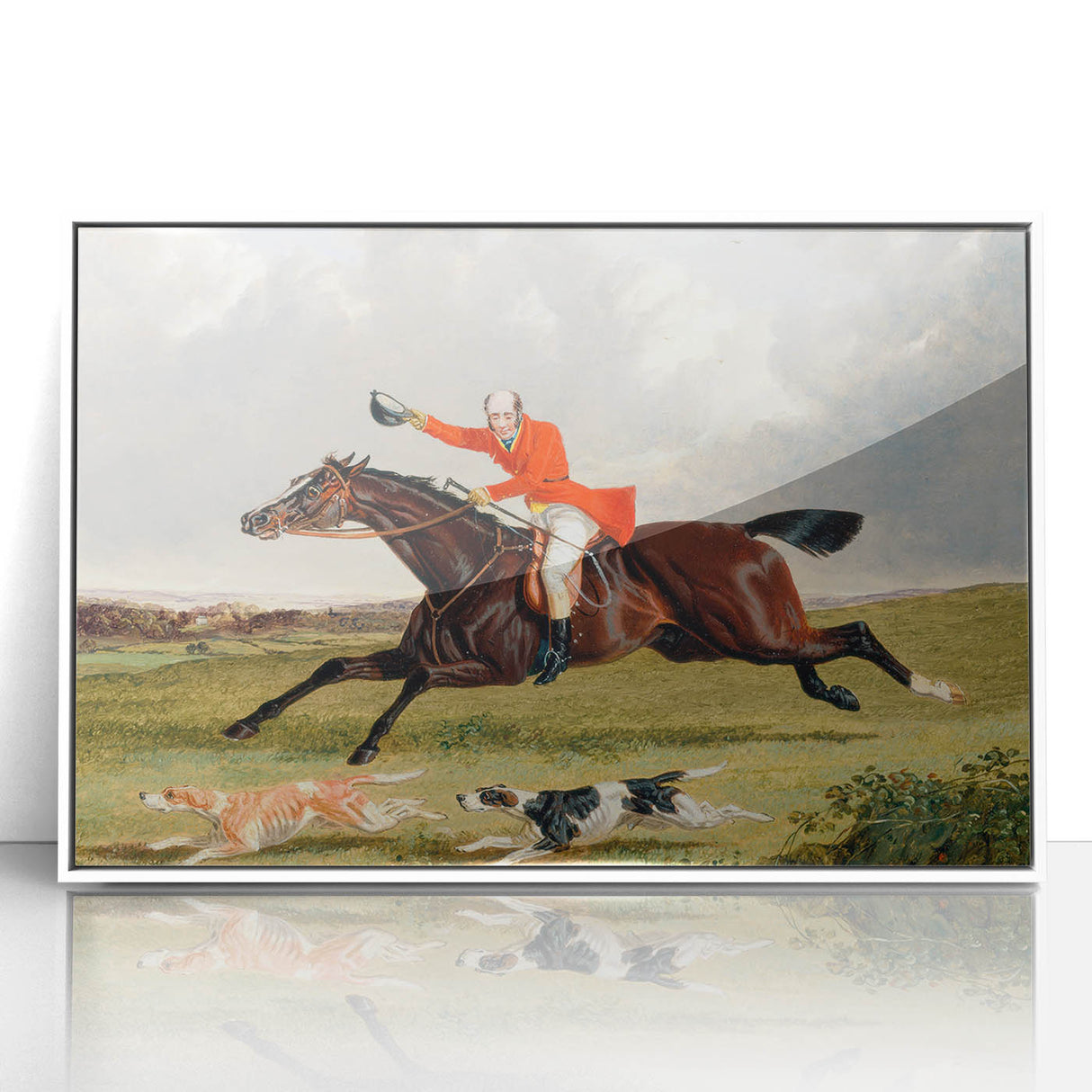 Romanticism Art: "Foxhunting: Encouraging Hounds" by J.F. Herring