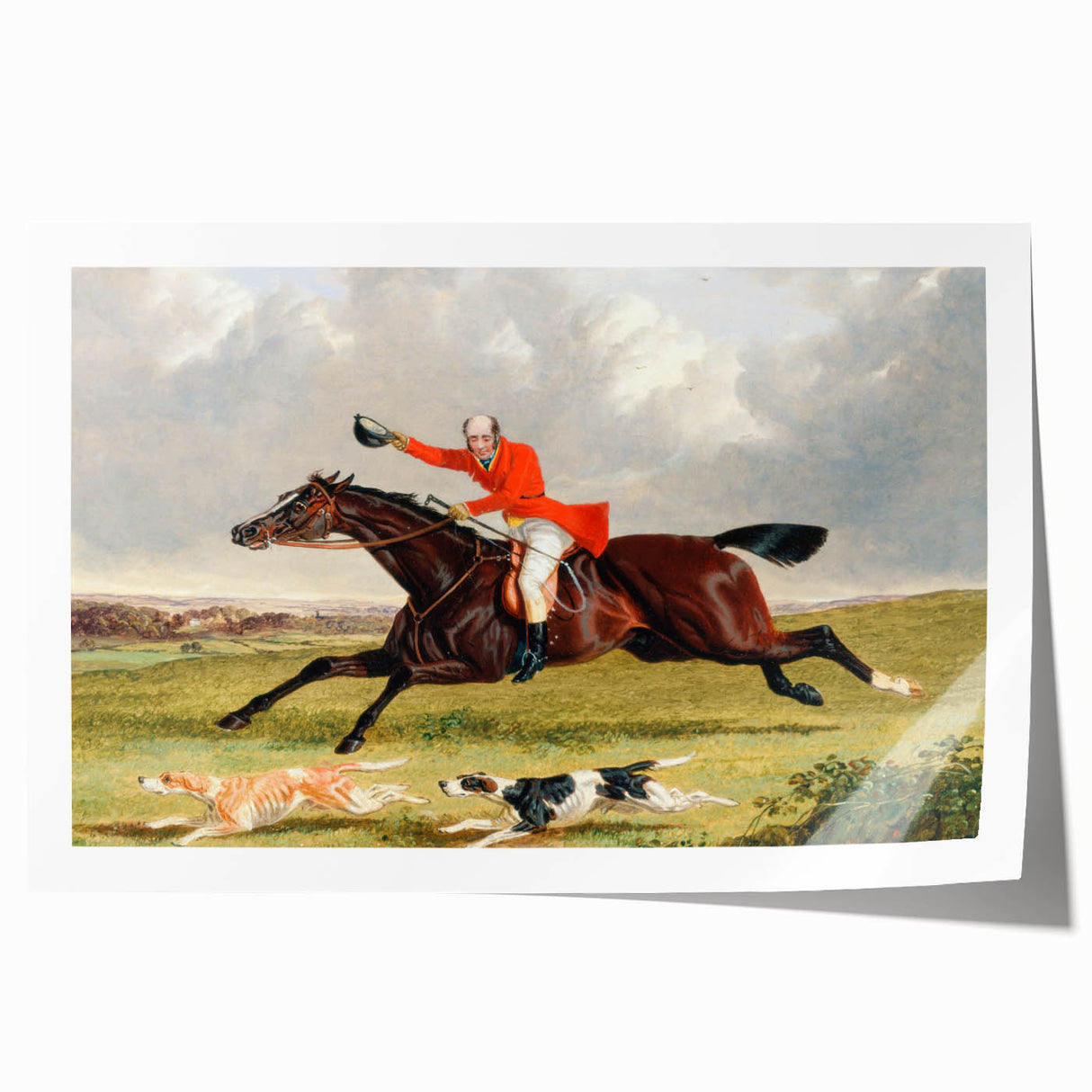 Romanticism Art: "Foxhunting: Encouraging Hounds" by J.F. Herring