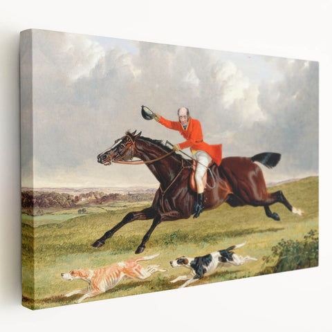Romanticism Art: "Foxhunting: Encouraging Hounds" by J.F. Herring