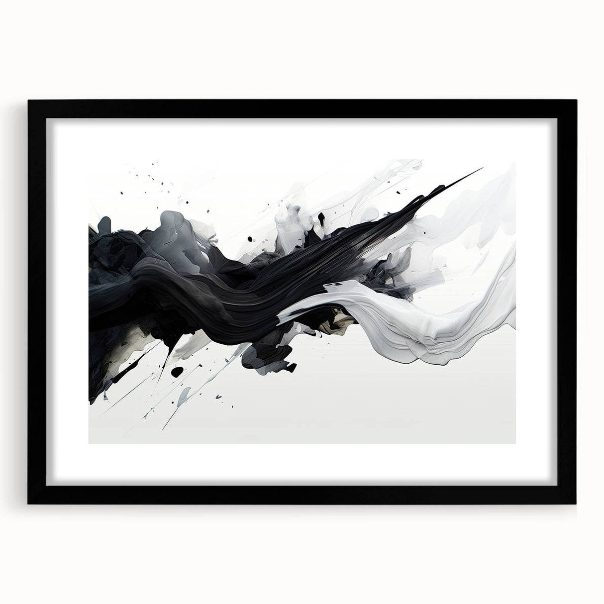 Black and White Abstract Bedroom Wall Art – Framed & Canvas