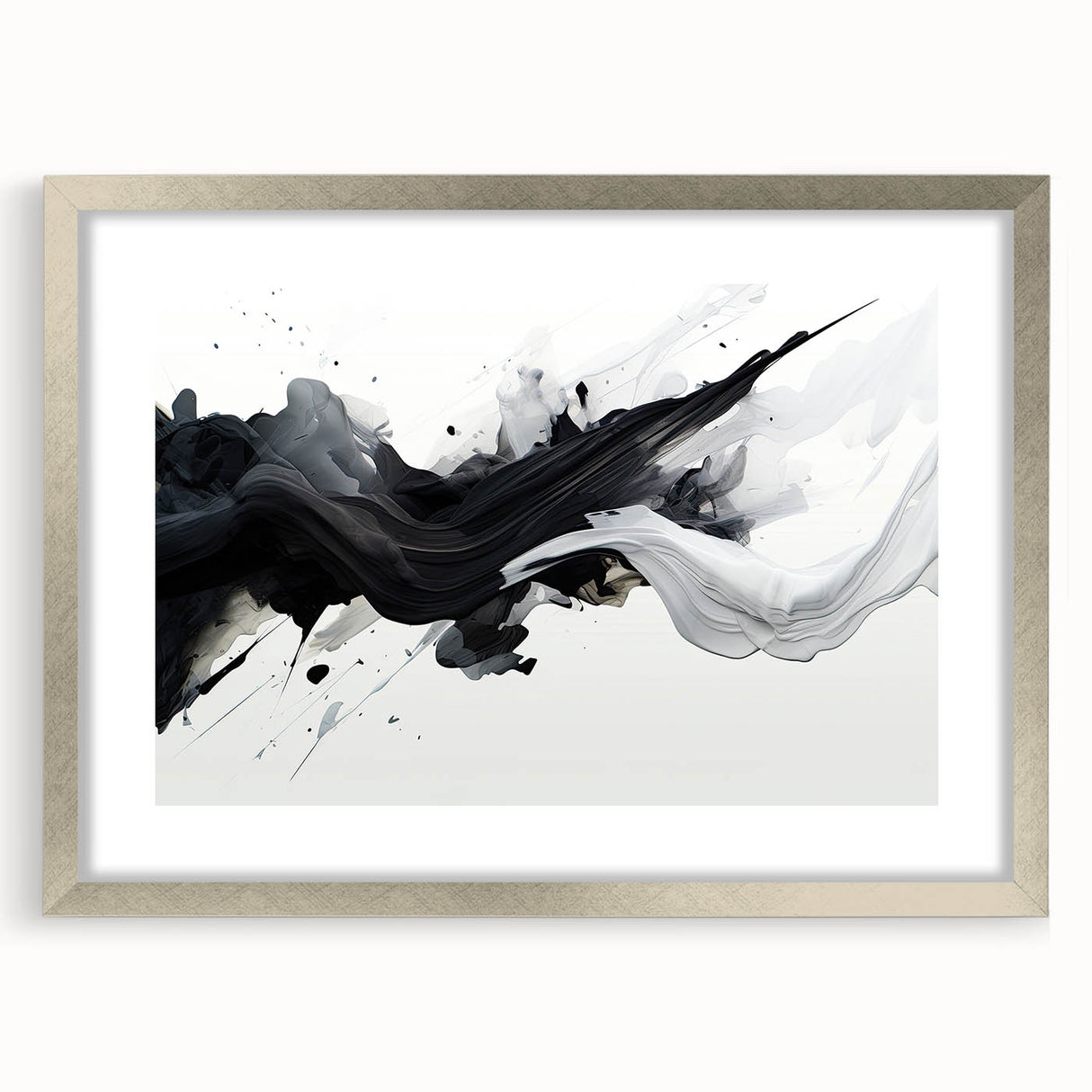 Black and White Abstract Bedroom Wall Art – Framed & Canvas