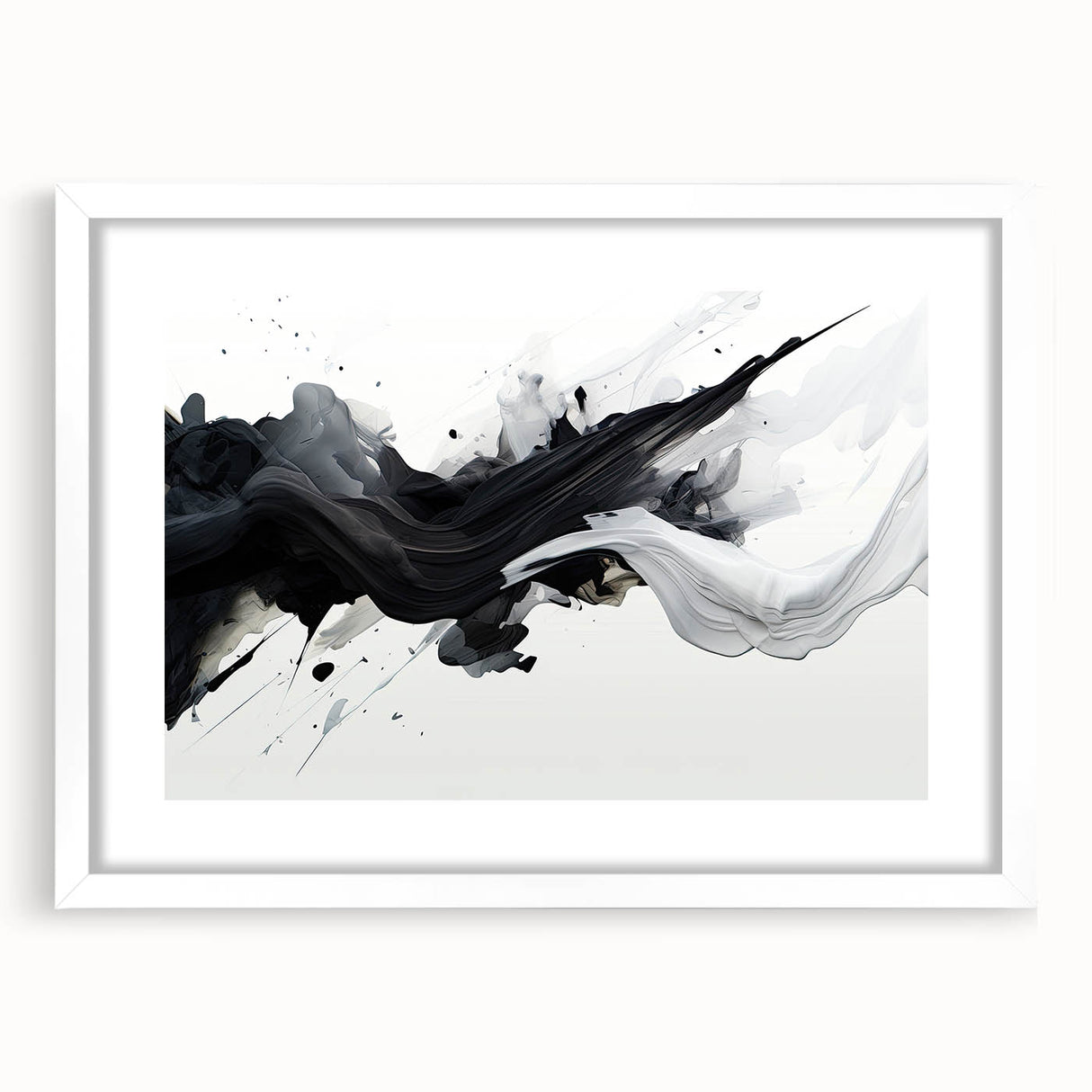 Black and White Abstract Bedroom Wall Art – Framed & Canvas