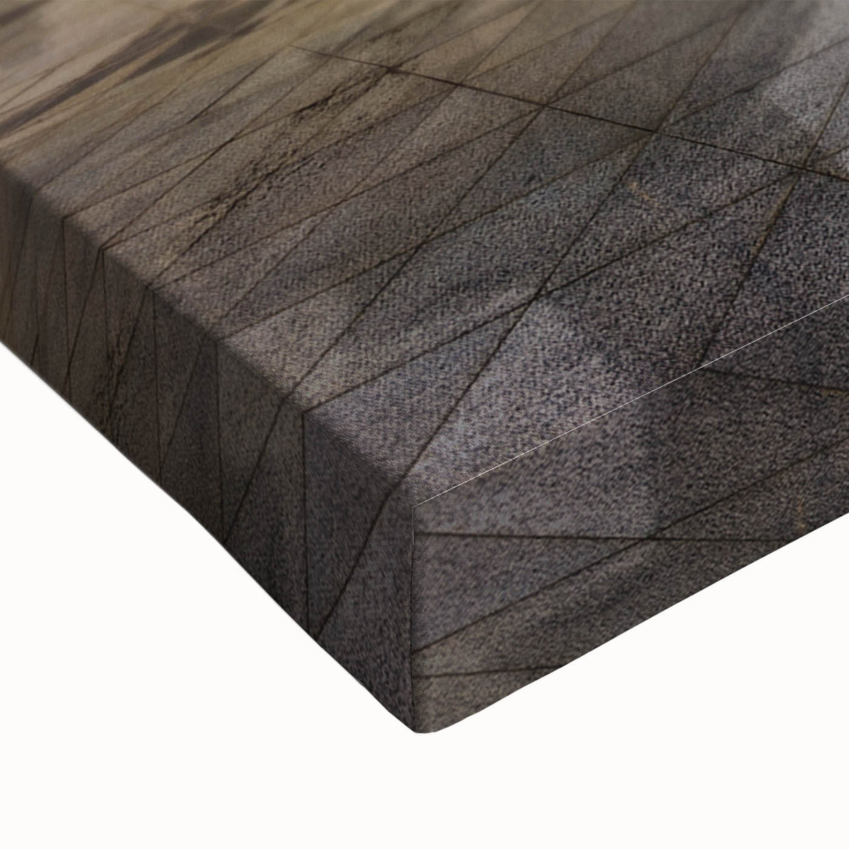 Black and white landscape art painting of a Malaysian scenery on stretched canvas, suitable for bedroom decor.