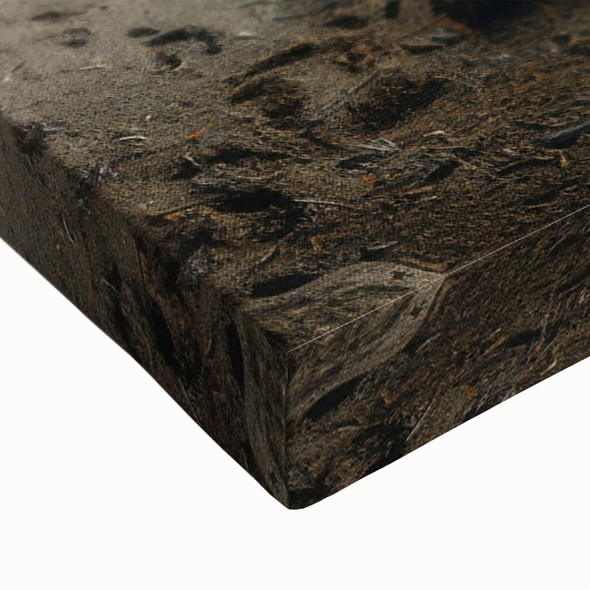 Black and white landscape art painting of Thai scenery on stretched canvas, suitable for bedroom wall decor.