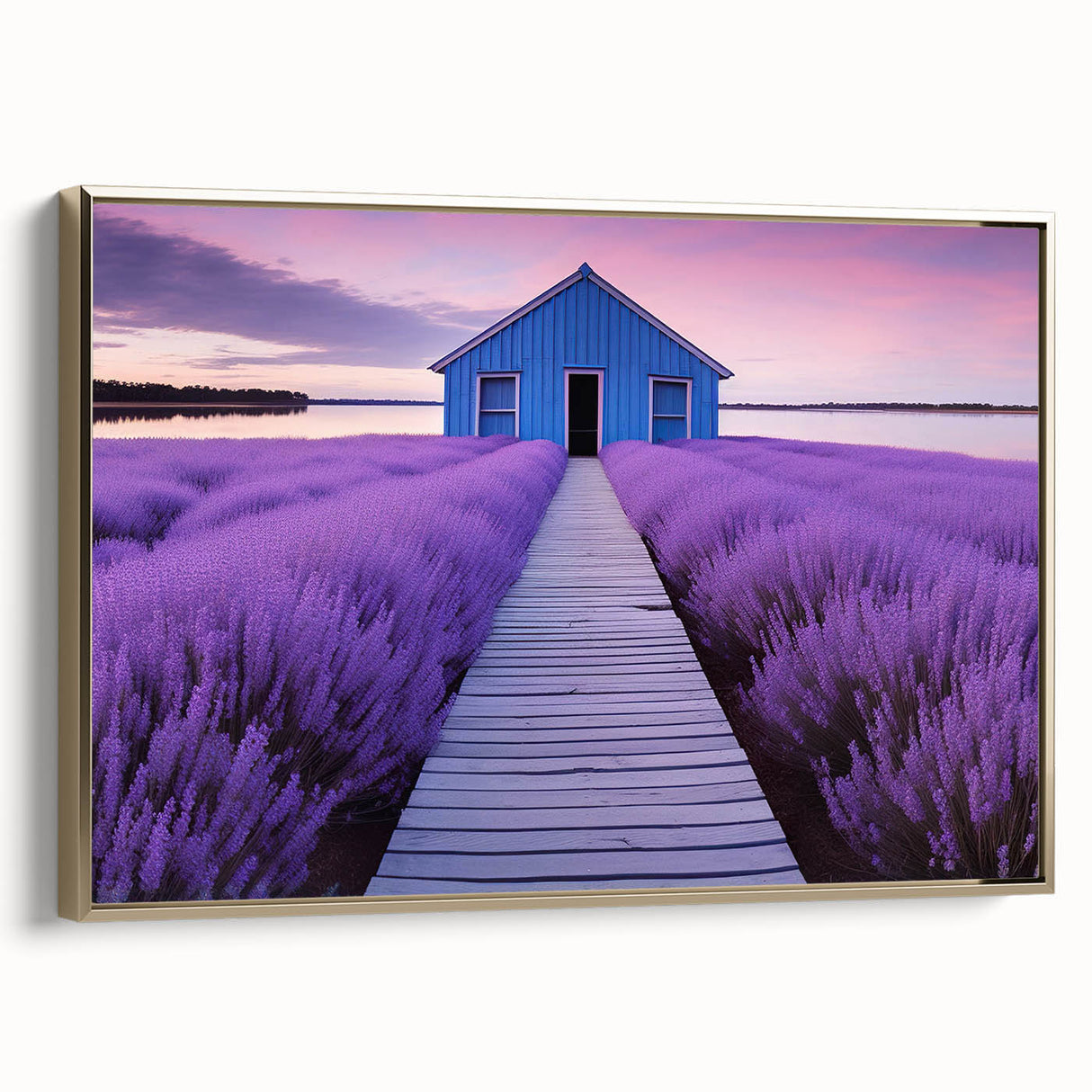 Landscape art painting of Perth, Australia on framed canvas.