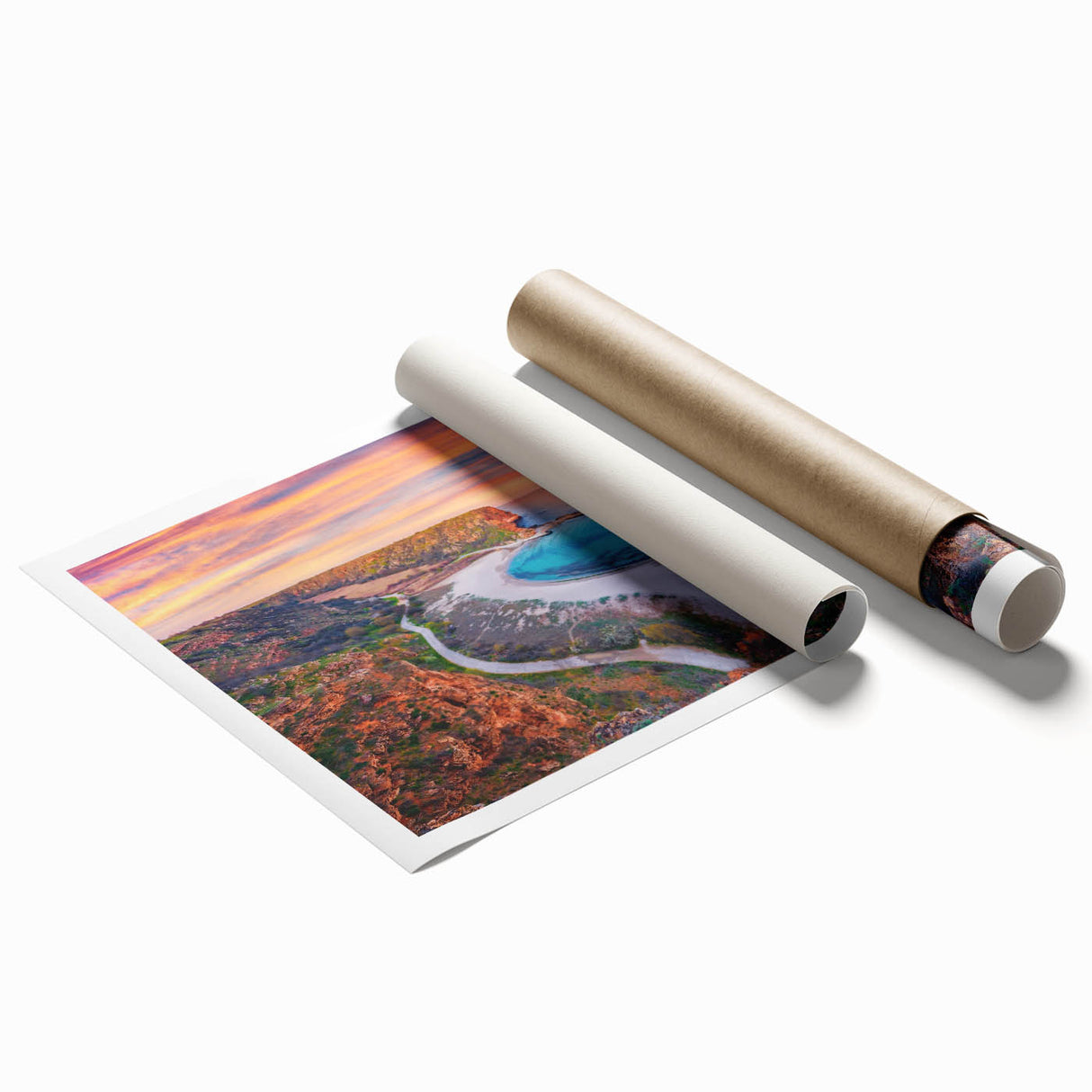 Extra large rolled print of a Bulgarian landscape featuring vibrant floral elements, ideal for classy bathroom wall art.