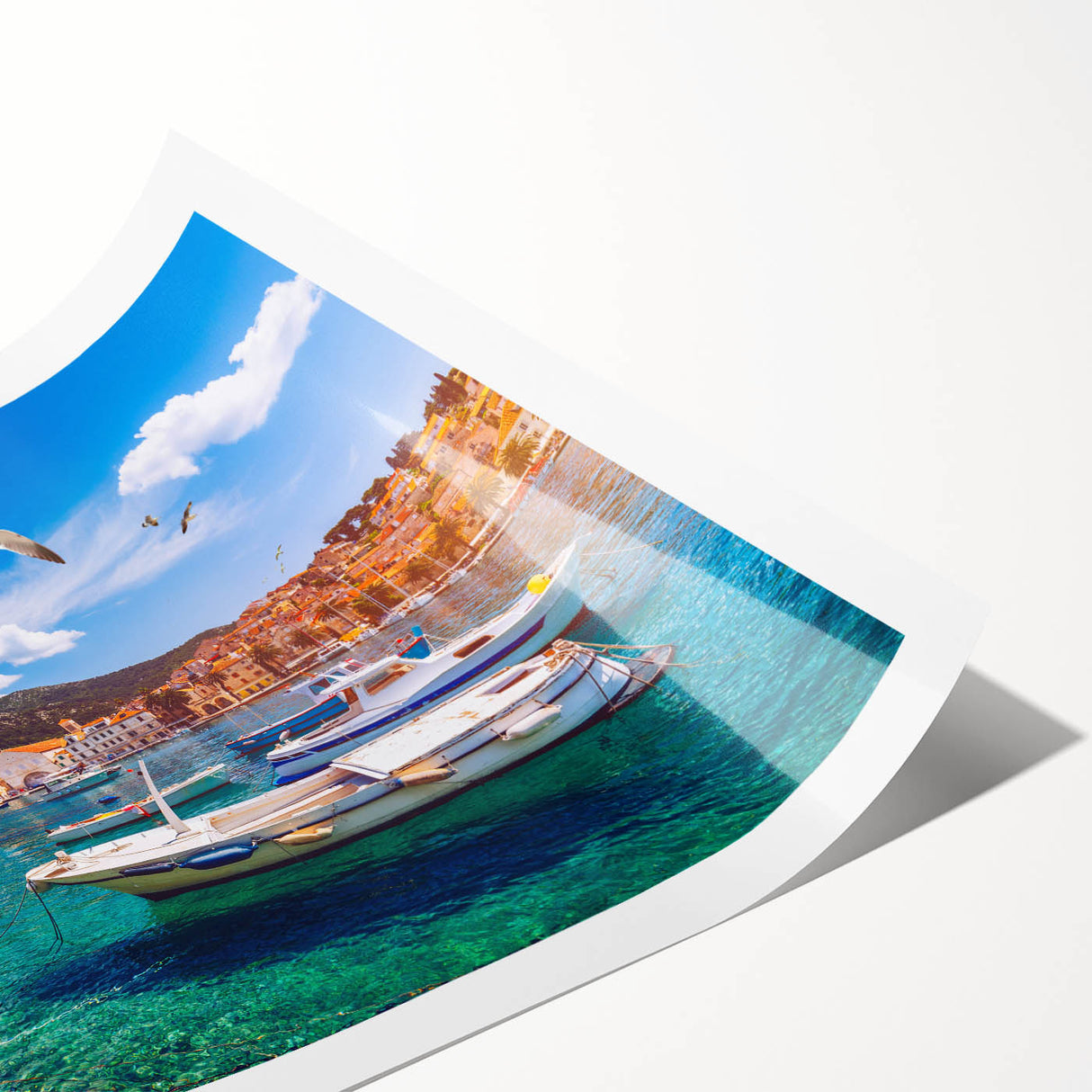 Extra large rolled print featuring line art flowers in muted earth tones, ideal for large living room wall art.