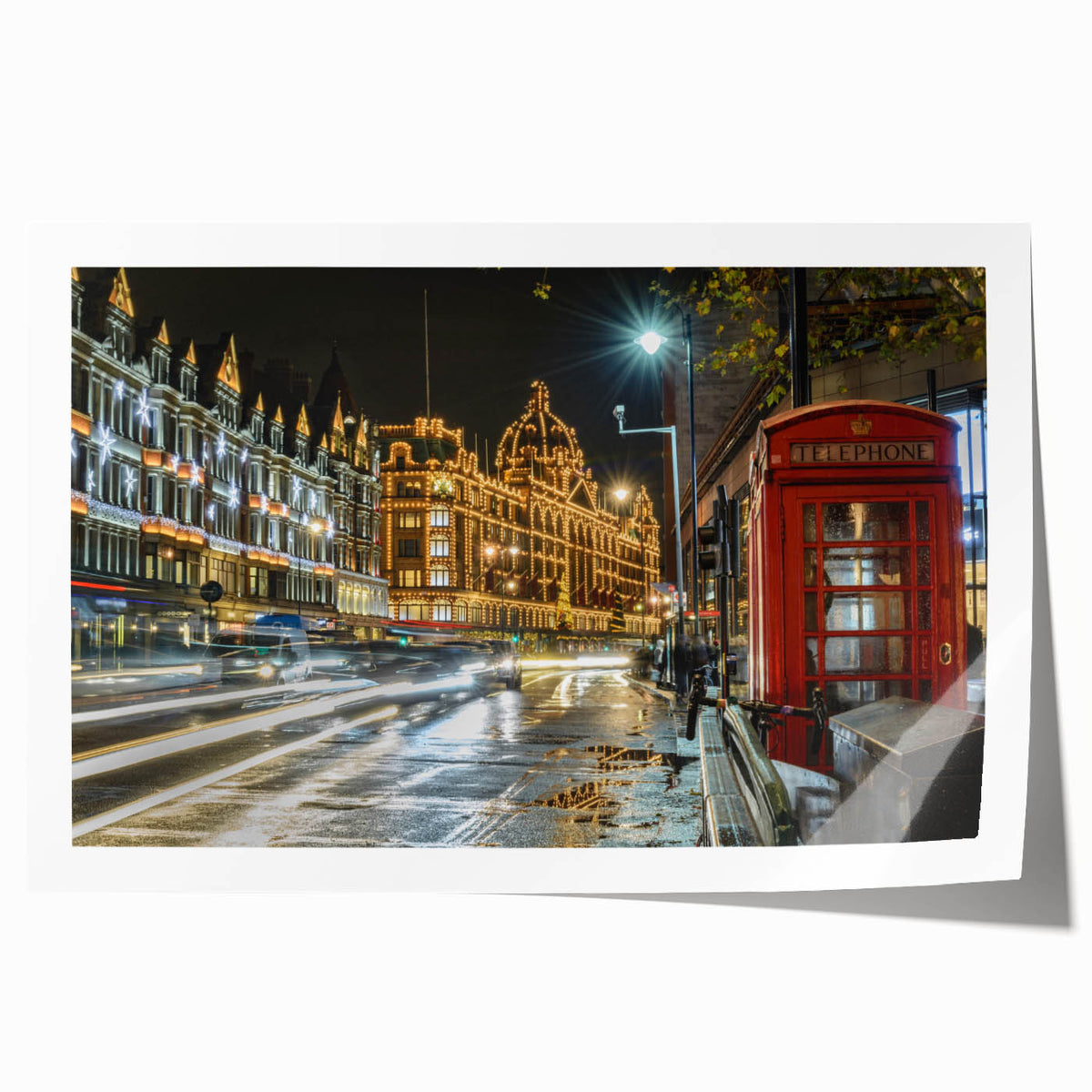 Extra large rolled print of London skyline with soft pastel shades, ideal for art wall dining room.