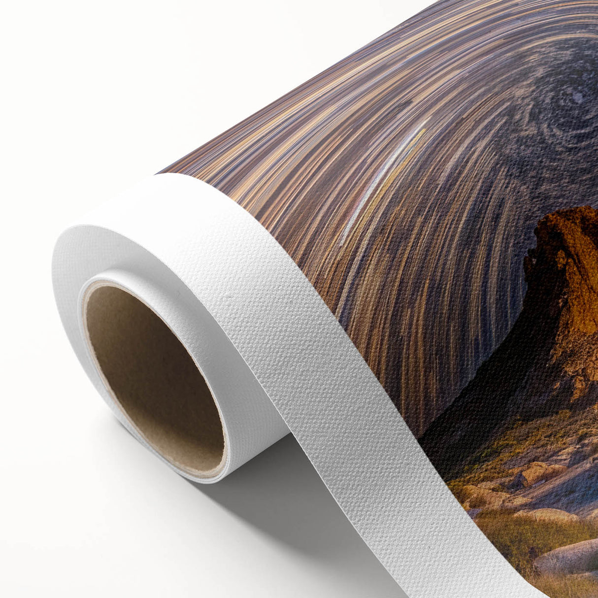 Art Deco style poster of Baja California scenery in muted earth tones on rolled canvas, suitable for nursery wall art.